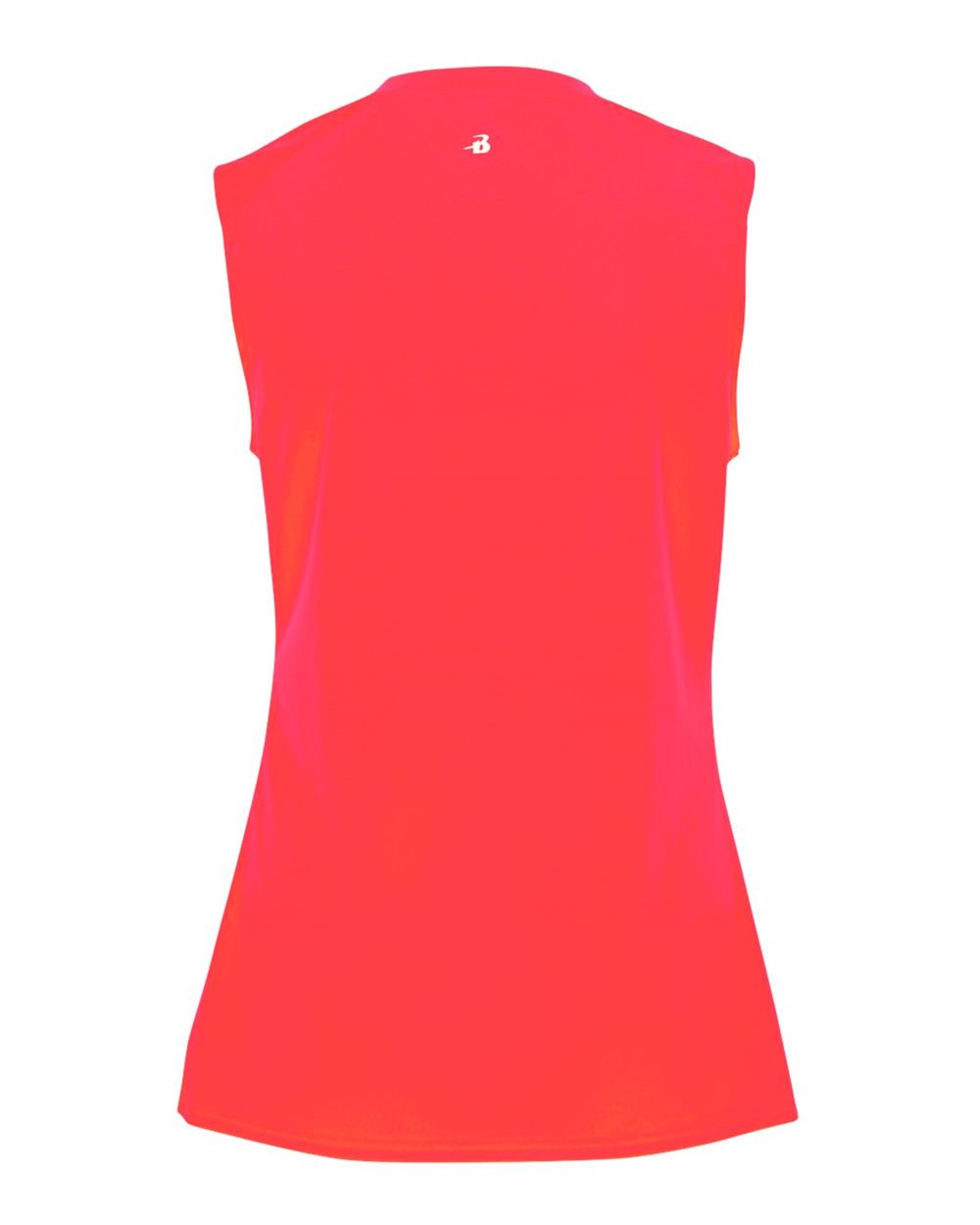 Badger 4163 Women's B-Core Sleeveless T-Shirt in Hot Coral, back