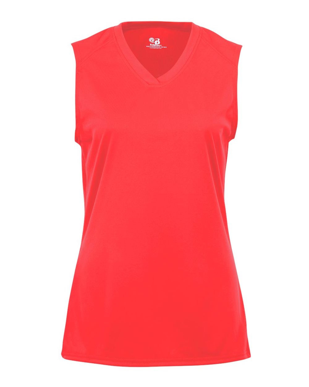 Badger 4163 Women's B-Core Sleeveless T-Shirt in Hot Coral
