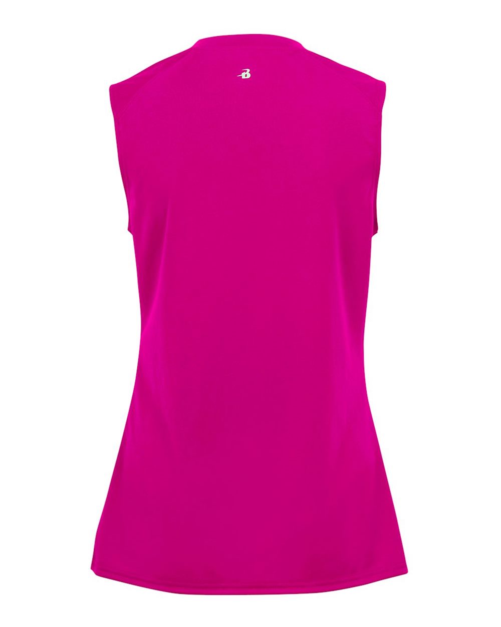 Badger 4163 Women's B-Core Sleeveless T-Shirt in Hot Pink, back