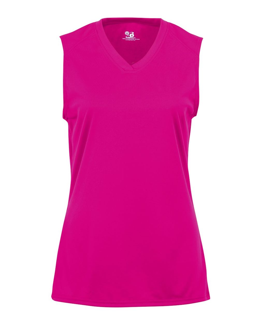 Badger 4163 Women's B-Core Sleeveless T-Shirt in Hot Pink