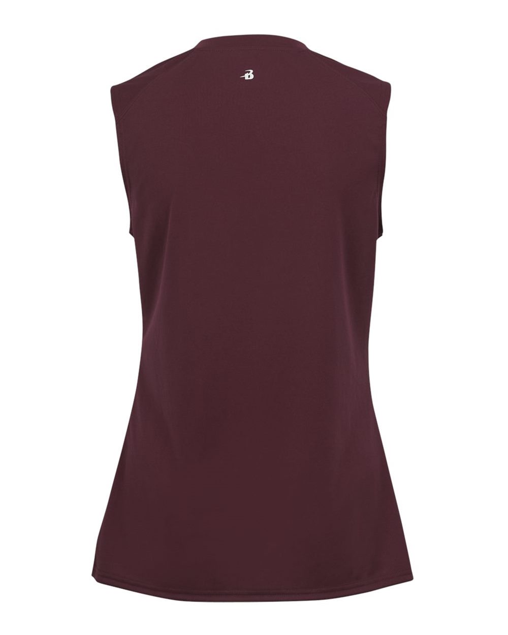 Badger 4163 Women's B-Core Sleeveless T-Shirt in Maroon, back