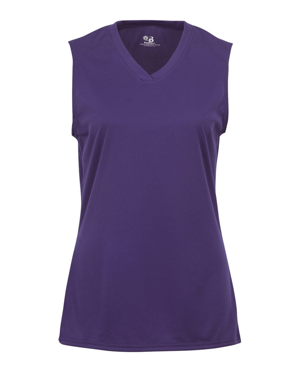 Badger 4163 Women's B-Core Sleeveless T-Shirt in Purple