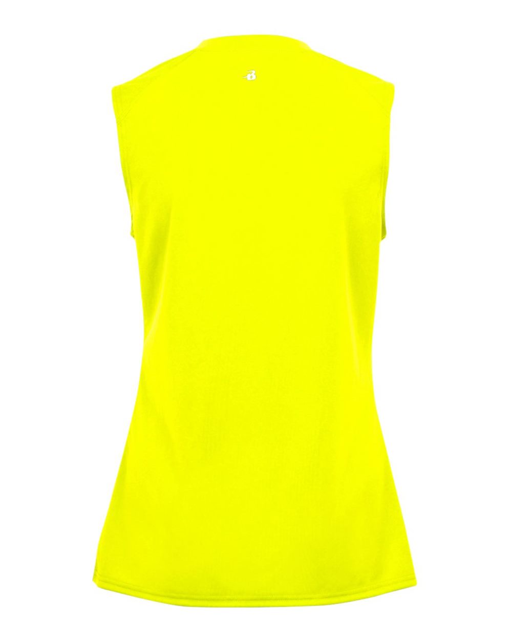 Badger 4163 Women's B-Core Sleeveless T-Shirt in Safety Yellow, back