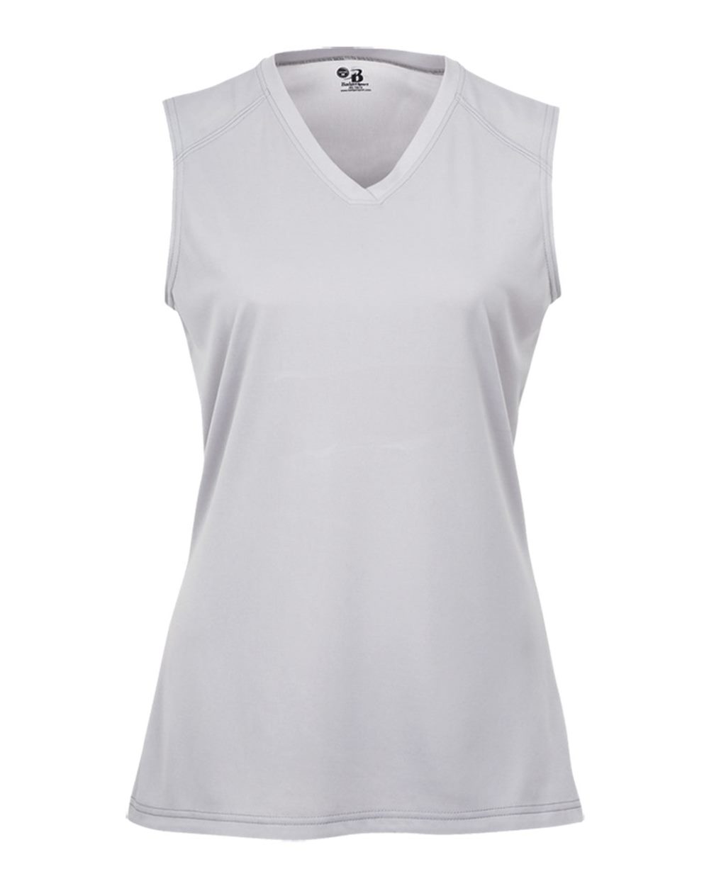 Badger 4163 Women's B-Core Sleeveless T-Shirt in Silver