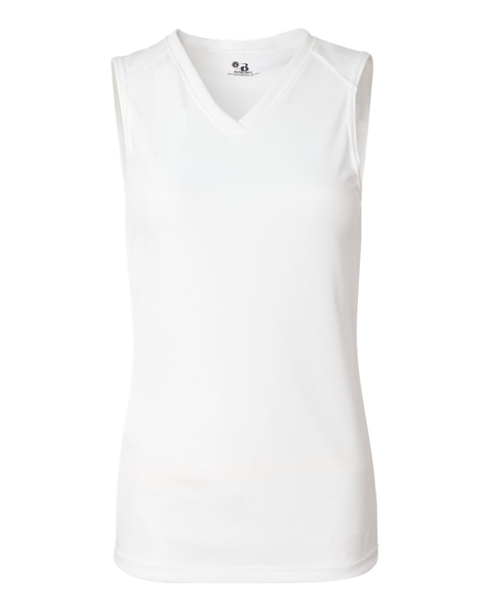 Badger 4163 Women's B-Core Sleeveless T-Shirt in White