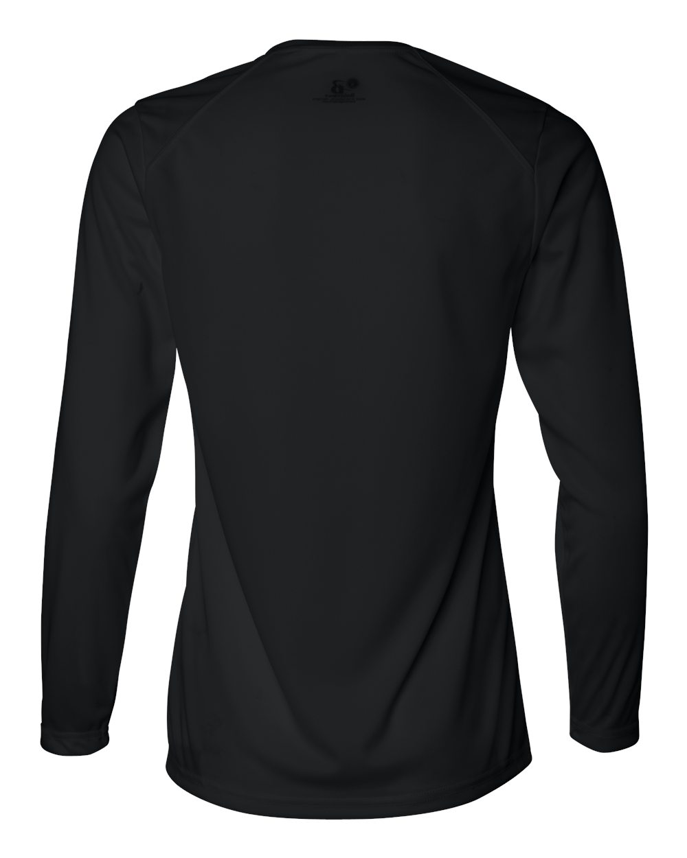 Badger 4164 Women's B-Core Long Sleeve T-Shirt in Black, back