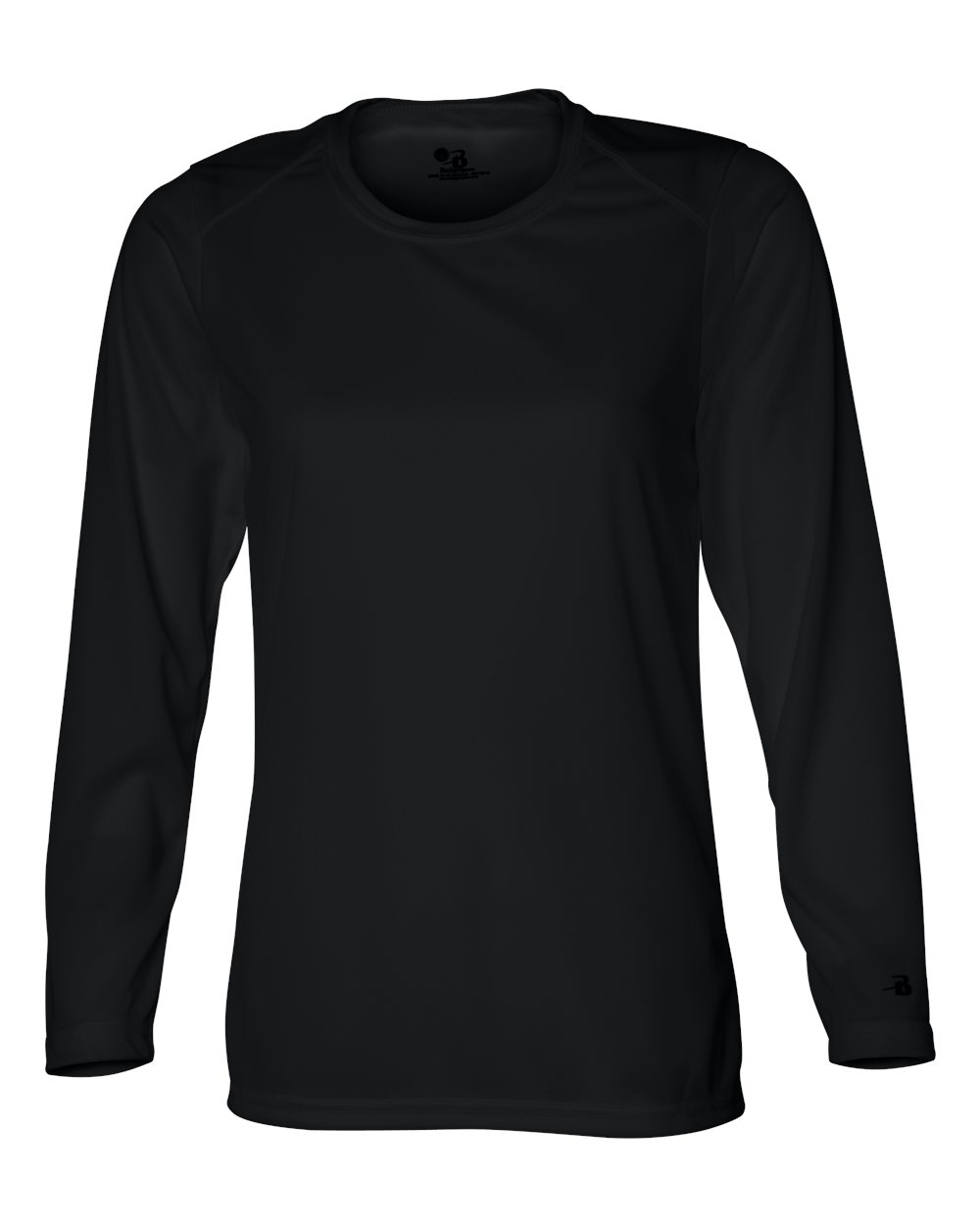 Badger 4164 Women's B-Core Long Sleeve T-Shirt in Black