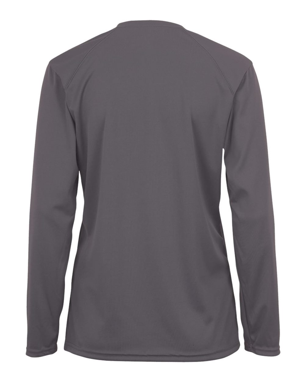 Badger 4164 Women's B-Core Long Sleeve T-Shirt in Graphite, back