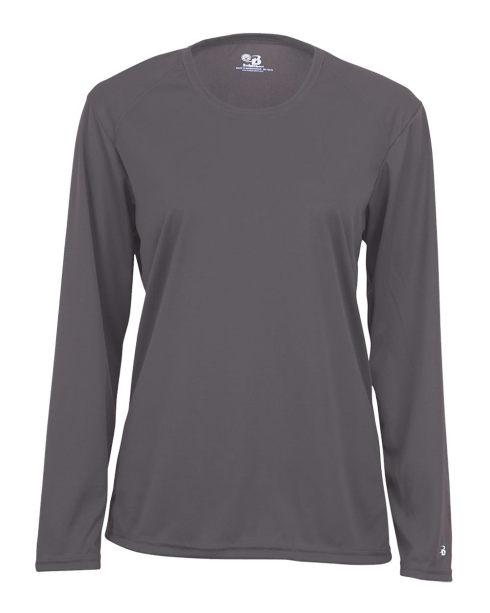 Badger 4164 Women's B-Core Long Sleeve T-Shirt in Graphite