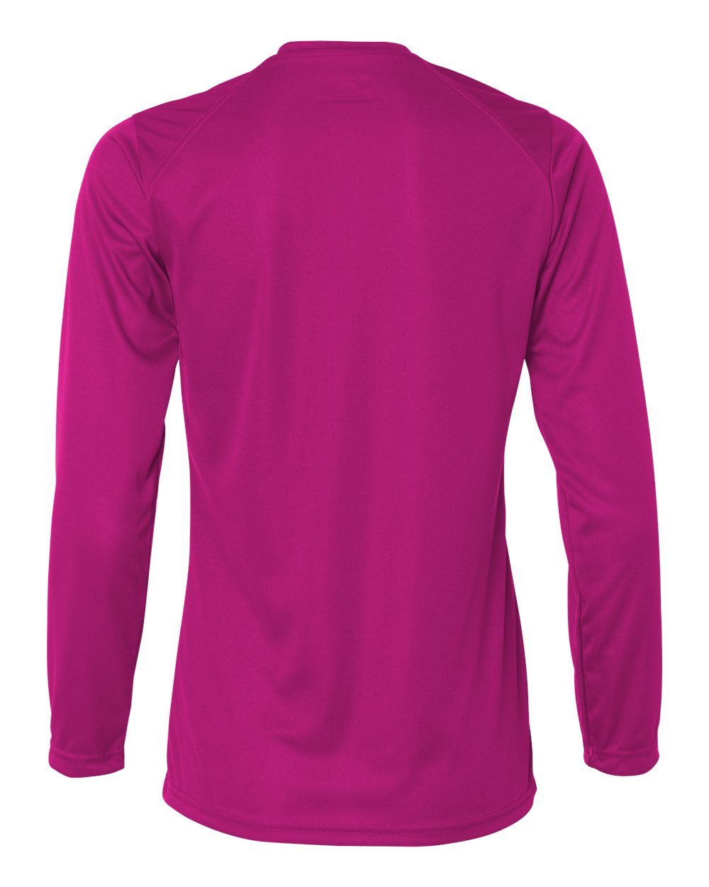 Badger 4164 Women's B-Core Long Sleeve T-Shirt in Hot Pink, back