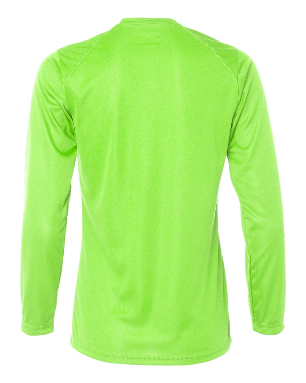 Badger 4164 Women's B-Core Long Sleeve T-Shirt in Lime, back
