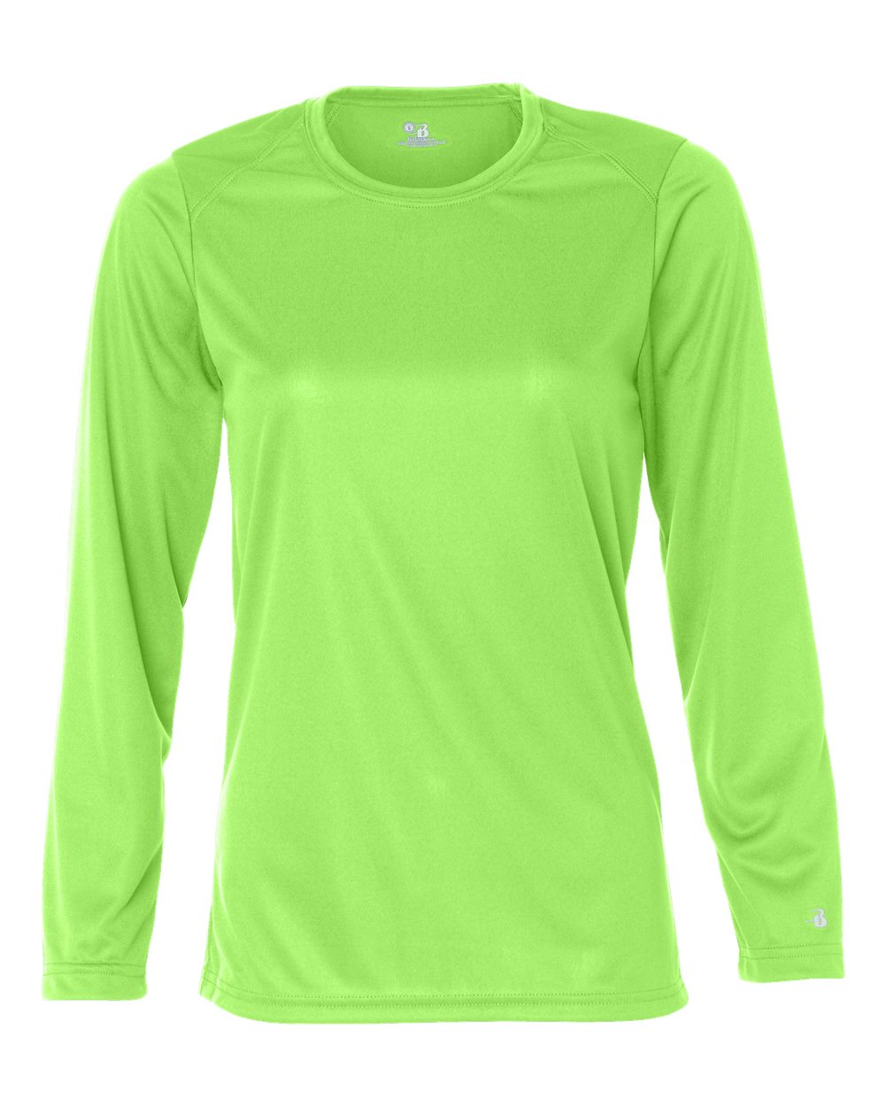 Badger 4164 Women's B-Core Long Sleeve T-Shirt in Lime