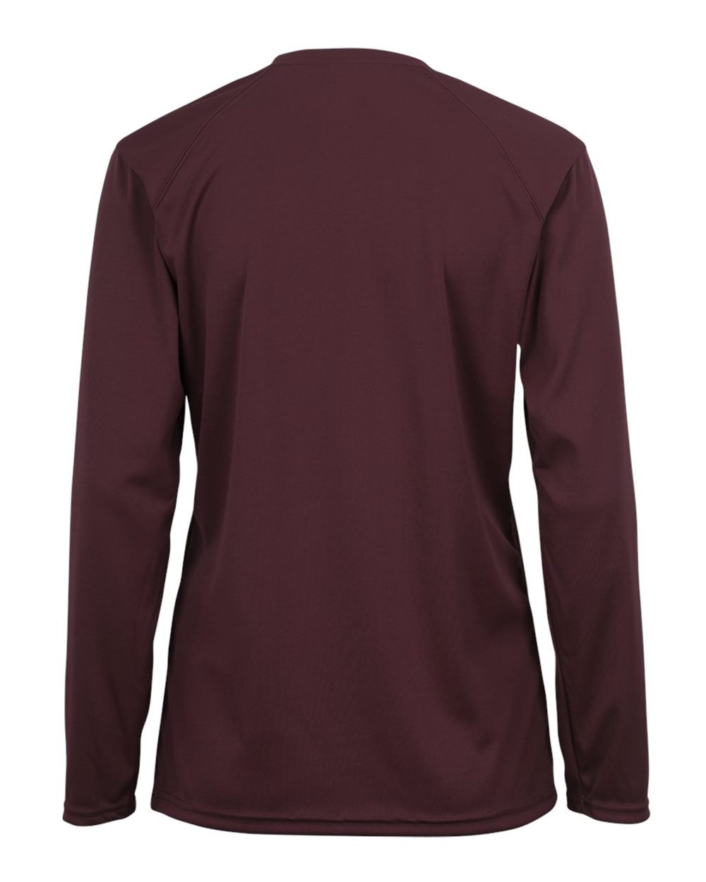 Badger 4164 Women's B-Core Long Sleeve T-Shirt in Maroon, back