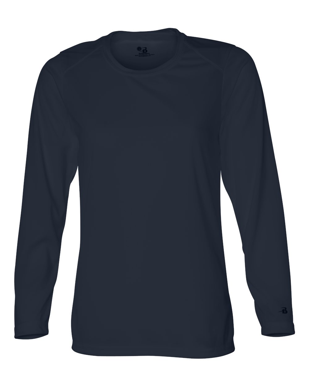 Badger 4164 Women's B-Core Long Sleeve T-Shirt in Navy