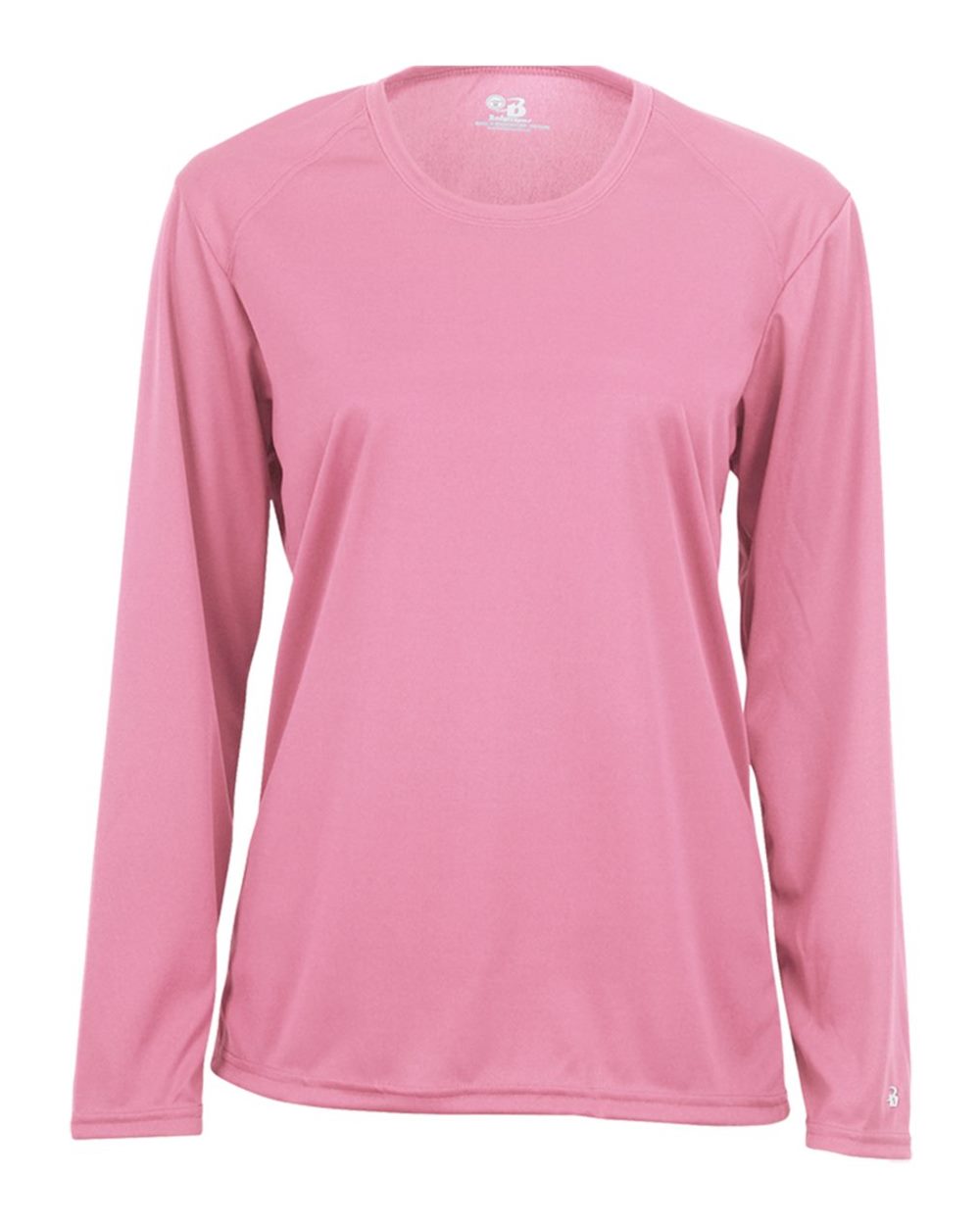 Badger 4164 Women's B-Core Long Sleeve T-Shirt in Pink
