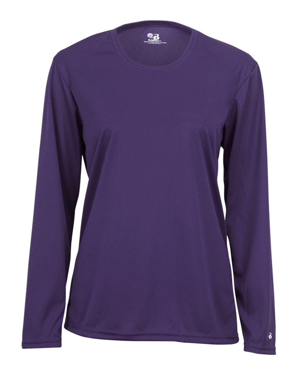 Badger 4164 Women's B-Core Long Sleeve T-Shirt in Purple