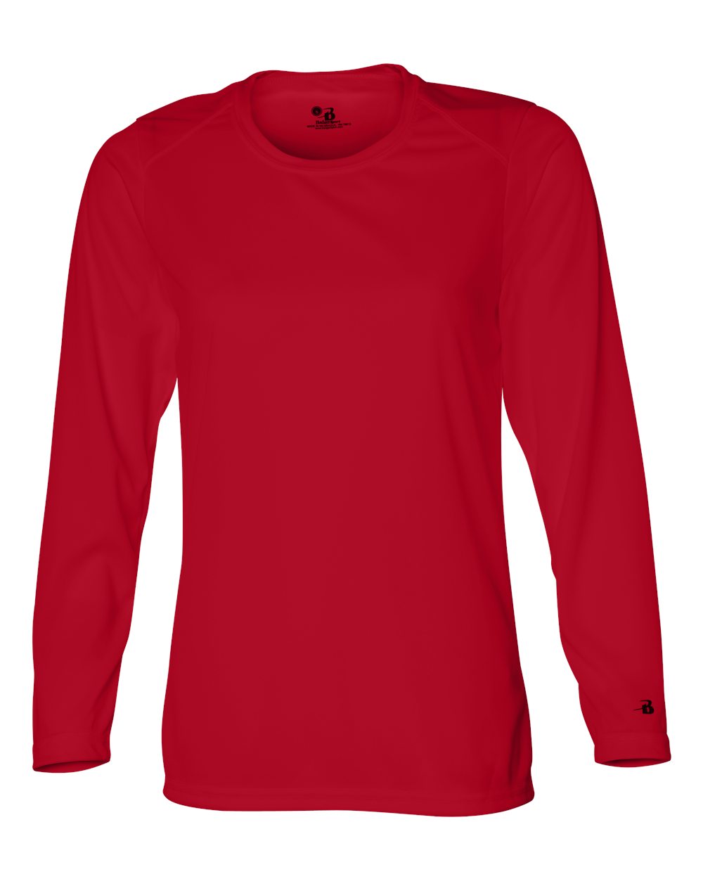 Badger 4164 Women's B-Core Long Sleeve T-Shirt in Red