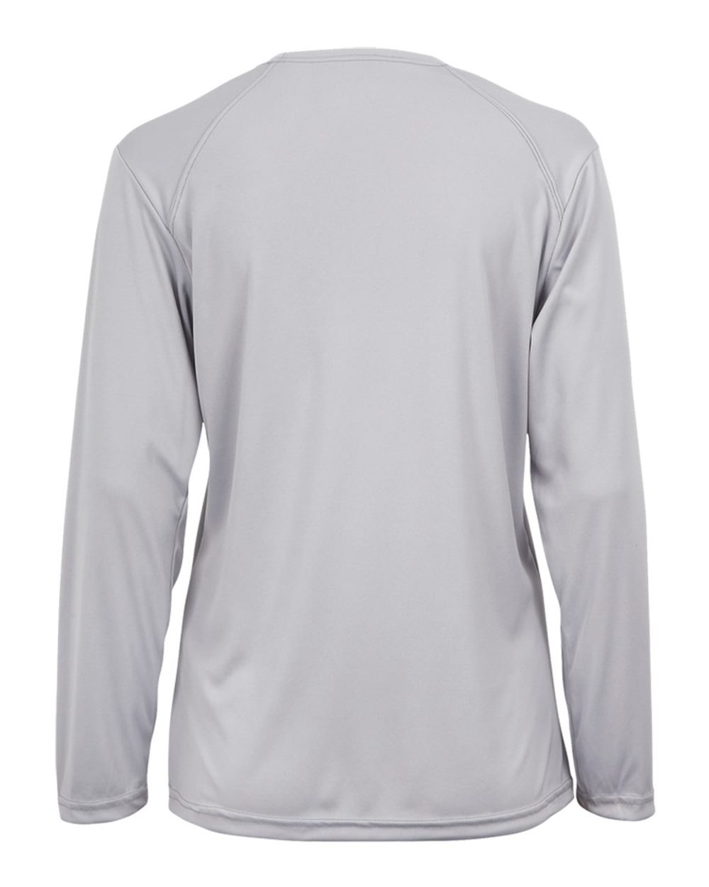 Badger 4164 Women's B-Core Long Sleeve T-Shirt in Silver, back