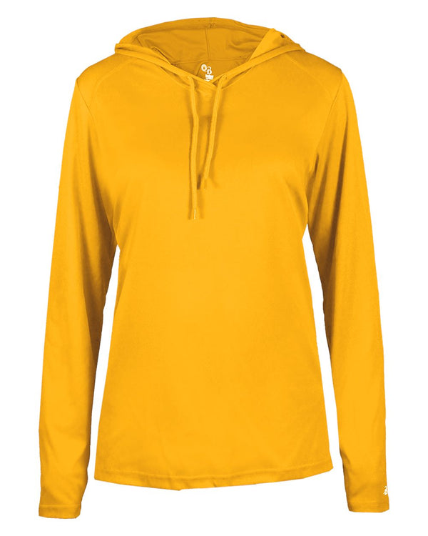 Badger 4165 Women's B-Core Hooded Long Sleeve T-Shirt