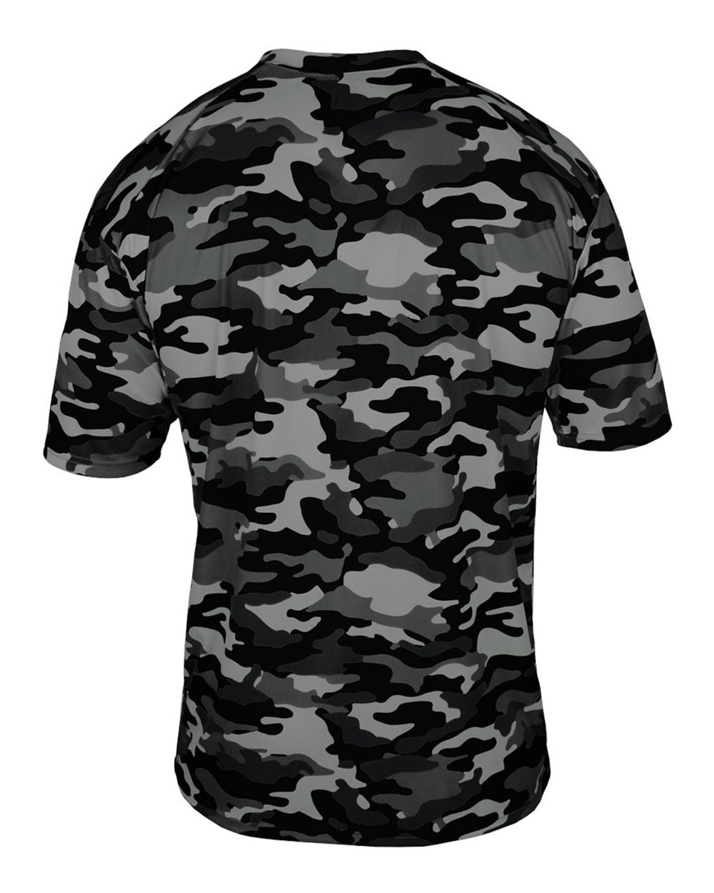 Badger 4181 Men's Camo T-Shirt in Black, back