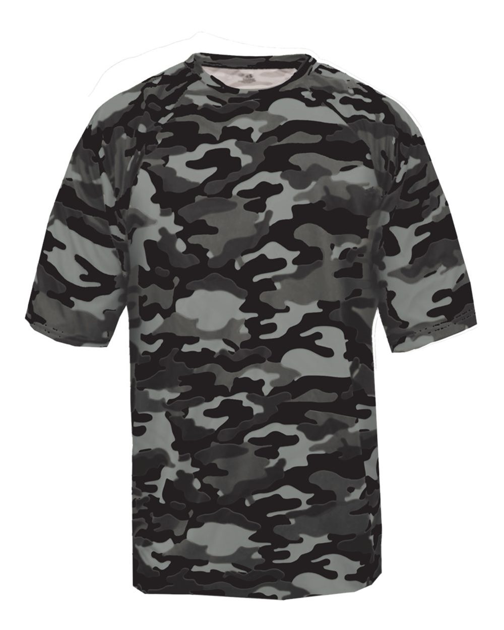 Badger 4181 Men's Camo T-Shirt in Black