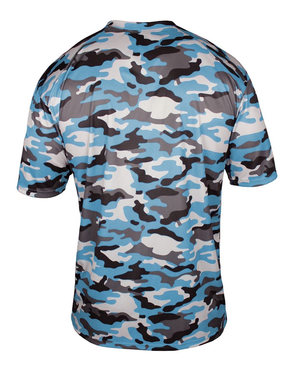 Badger 4181 Men's Camo T-Shirt in Columbia Blue, back