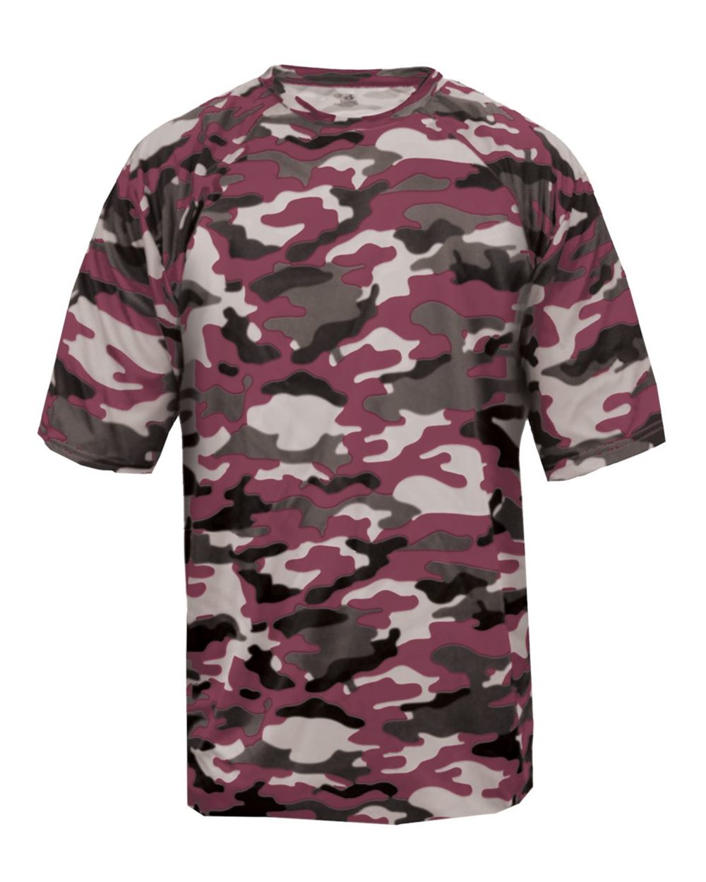 Badger 4181 Men's Camo T-Shirt in Maroon