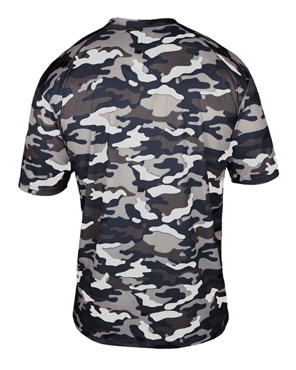 Badger 4181 Men's Camo T-Shirt in Navy, back