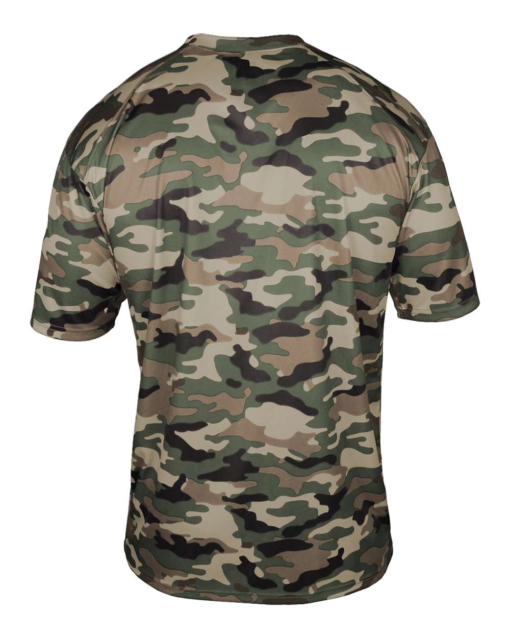 Badger 4181 Men's Camo T-Shirt in OD Green, back