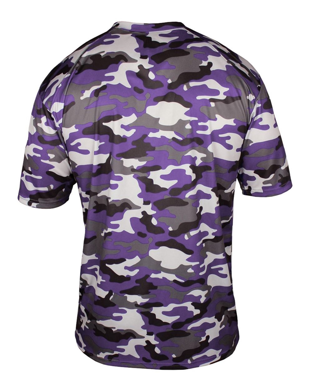 Badger 4181 Men's Camo T-Shirt in Purple, back