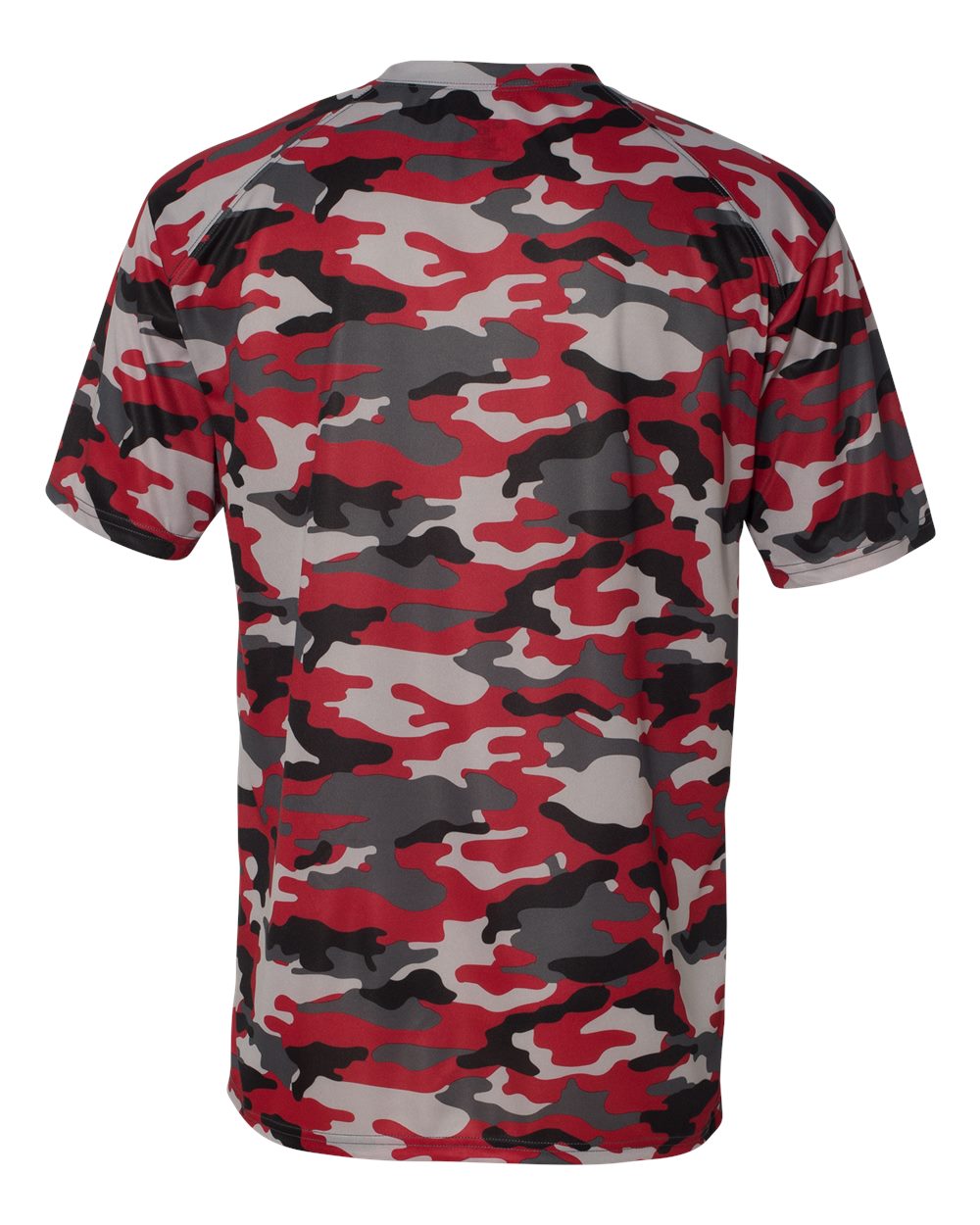 Badger 4181 Men's Camo T-Shirt in Red, back