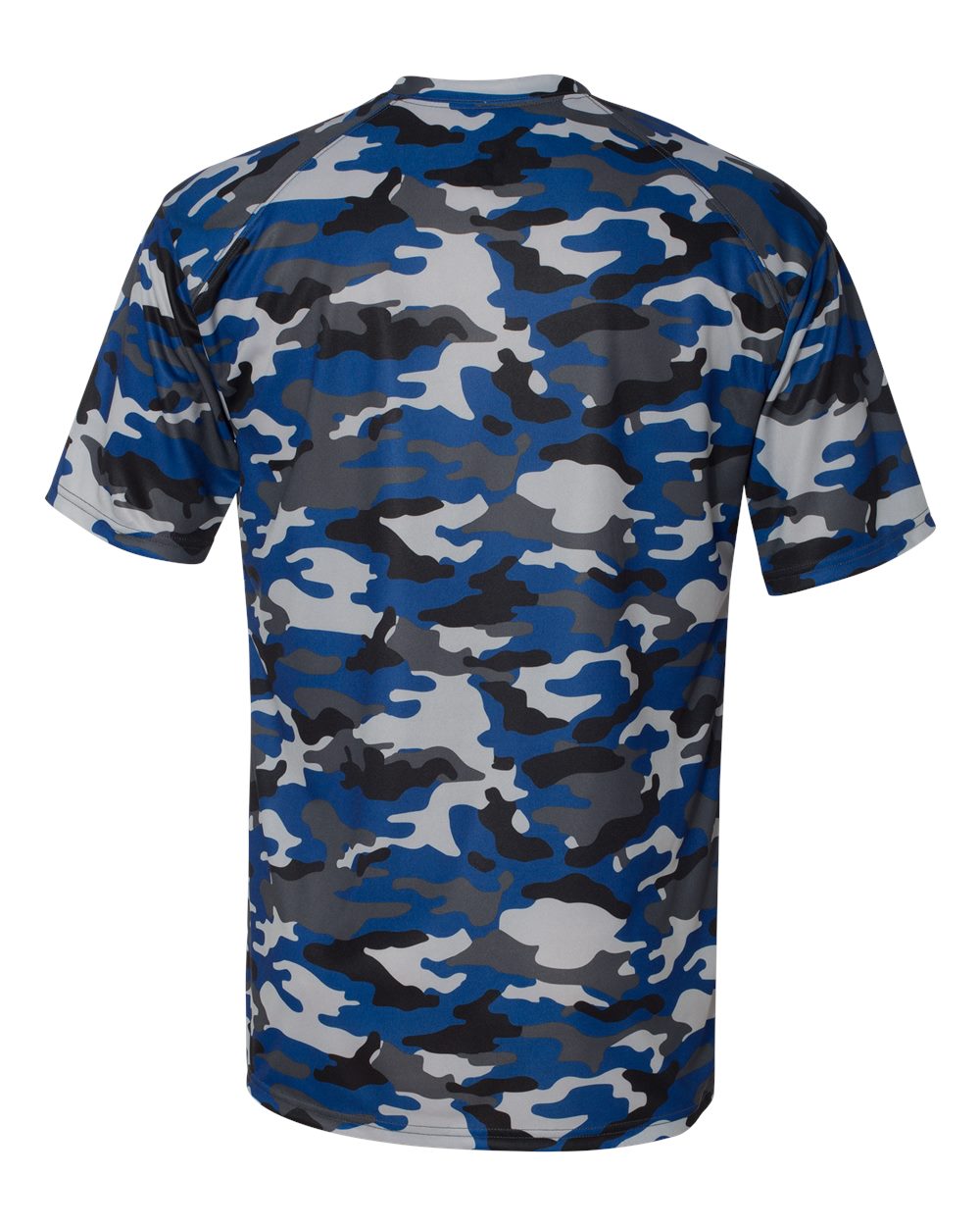 Badger 4181 Men's Camo T-Shirt in Royal, back