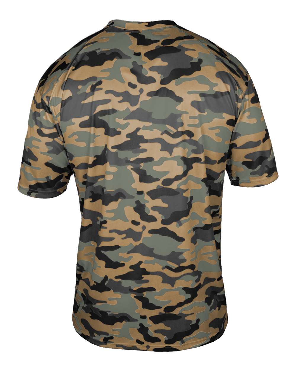 Badger 4181 Men's Camo T-Shirt in Sand, back