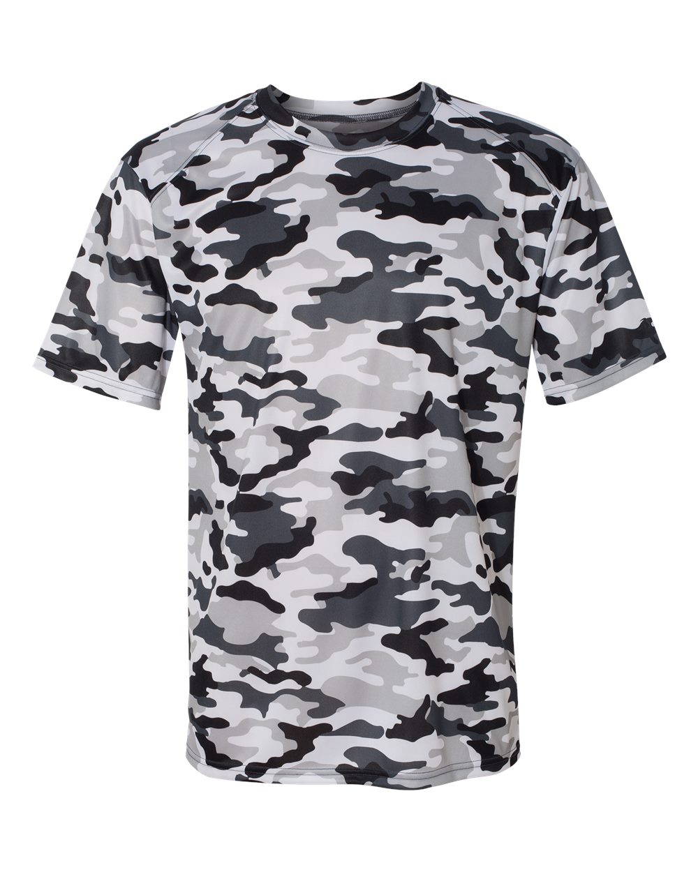 Badger 4181 Men's Camo T-Shirt in White