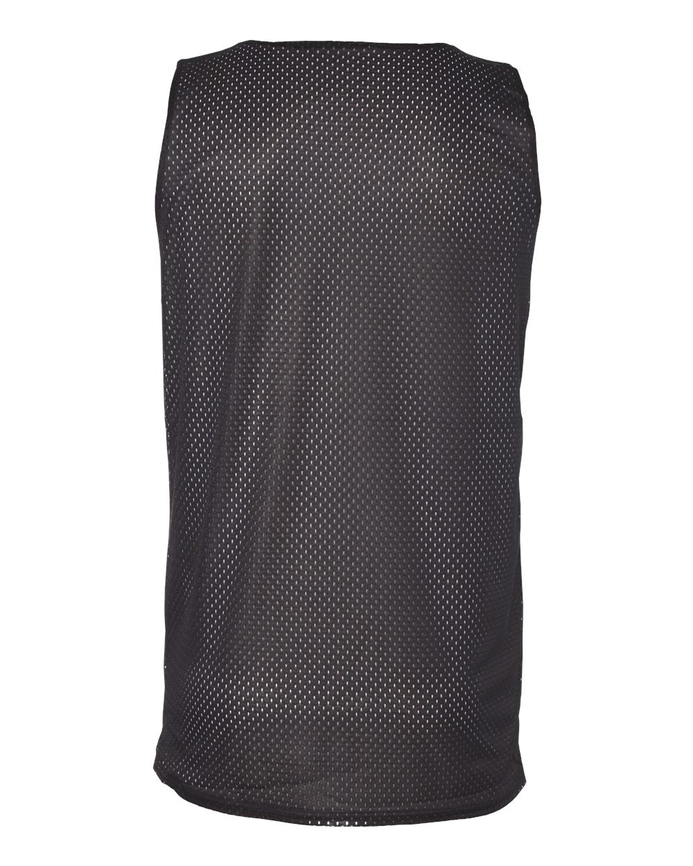 Badger 8529 Men's Pro Mesh Reversible Tank Top in Black/ White, back