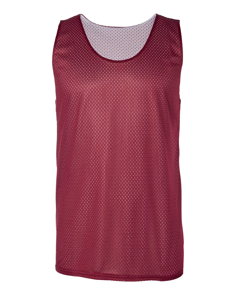 Badger 8529 Men's Pro Mesh Reversible Tank Top in Cardinal/ White