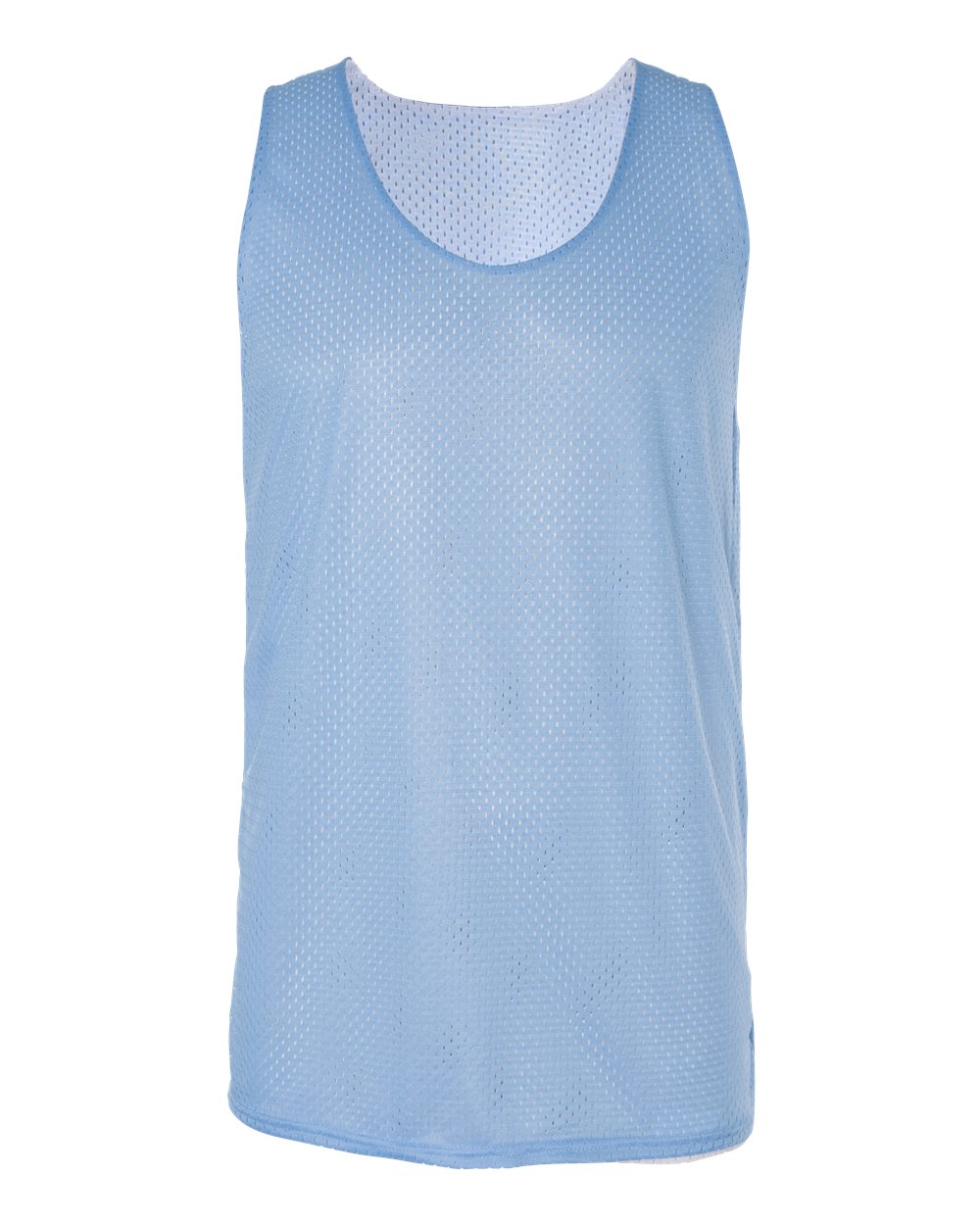 Badger 8529 Men's Pro Mesh Reversible Tank Top in Columbia Blue/ White