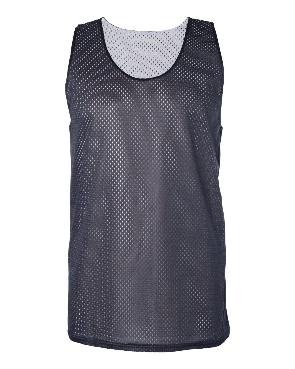 Badger 8529 Men's Pro Mesh Reversible Tank Top in Navy/ White