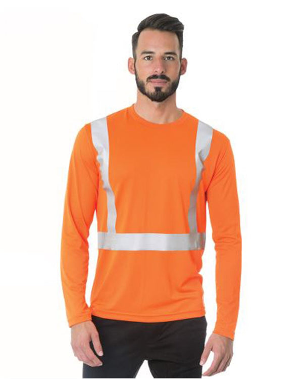 Bayside 3742 Unisex USA-Made Hi-Visibility Long Sleeve Performance T-Shirt