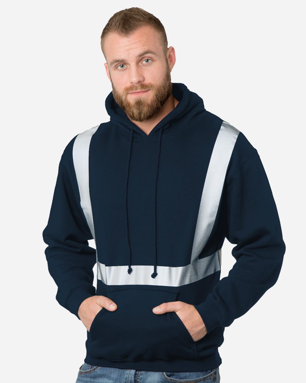 Bayside 3796 Unisex USA-Made Hi-Visibility Hooded Sweatshirt