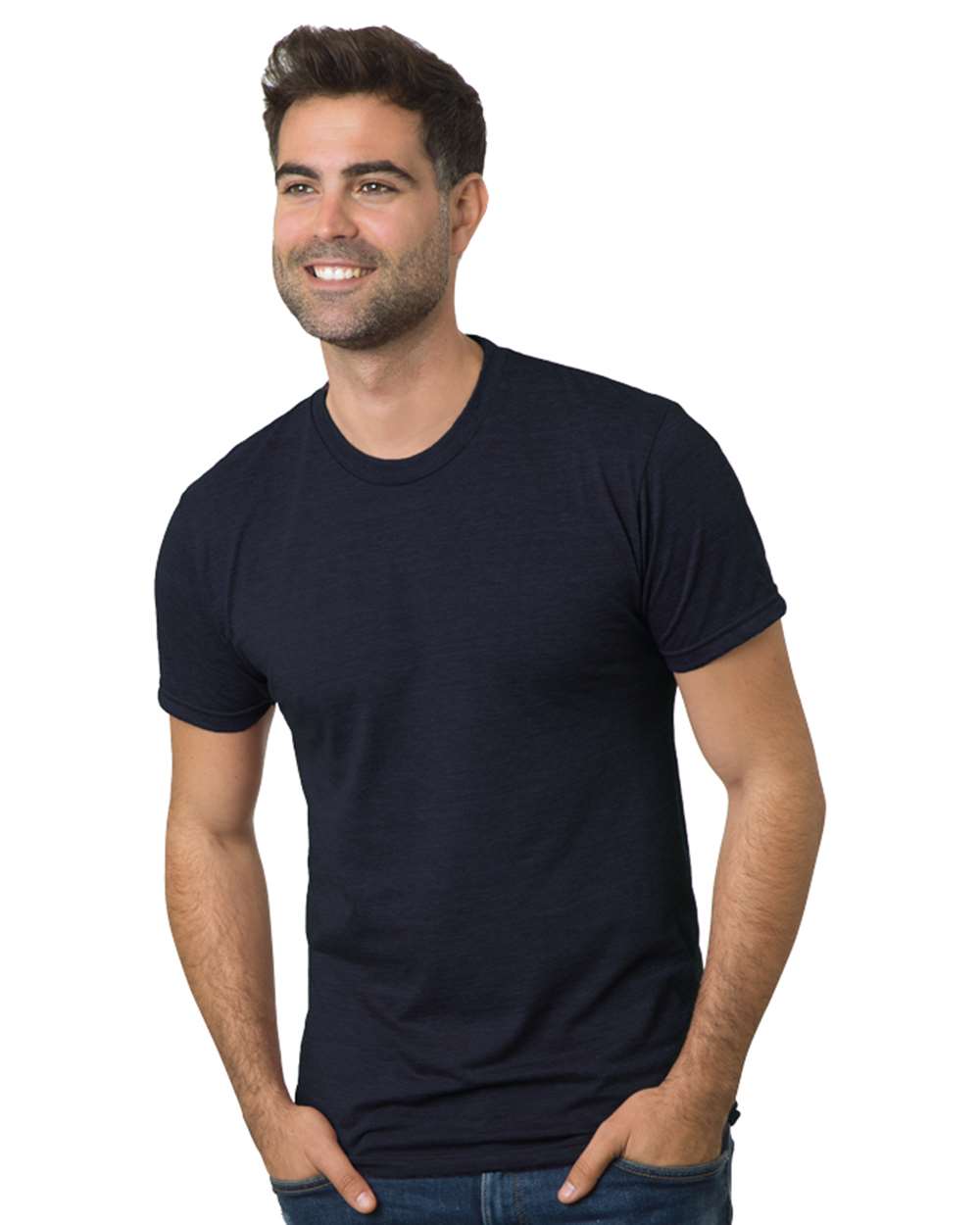 Bayside 5710 Unisex USA-Made Triblend T-Shirt in Tri Midnight
