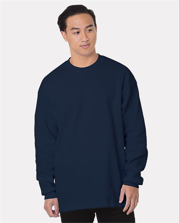 Bayside 8205 Unisex USA-Made Heavyweight Waffle Knit Thermal
