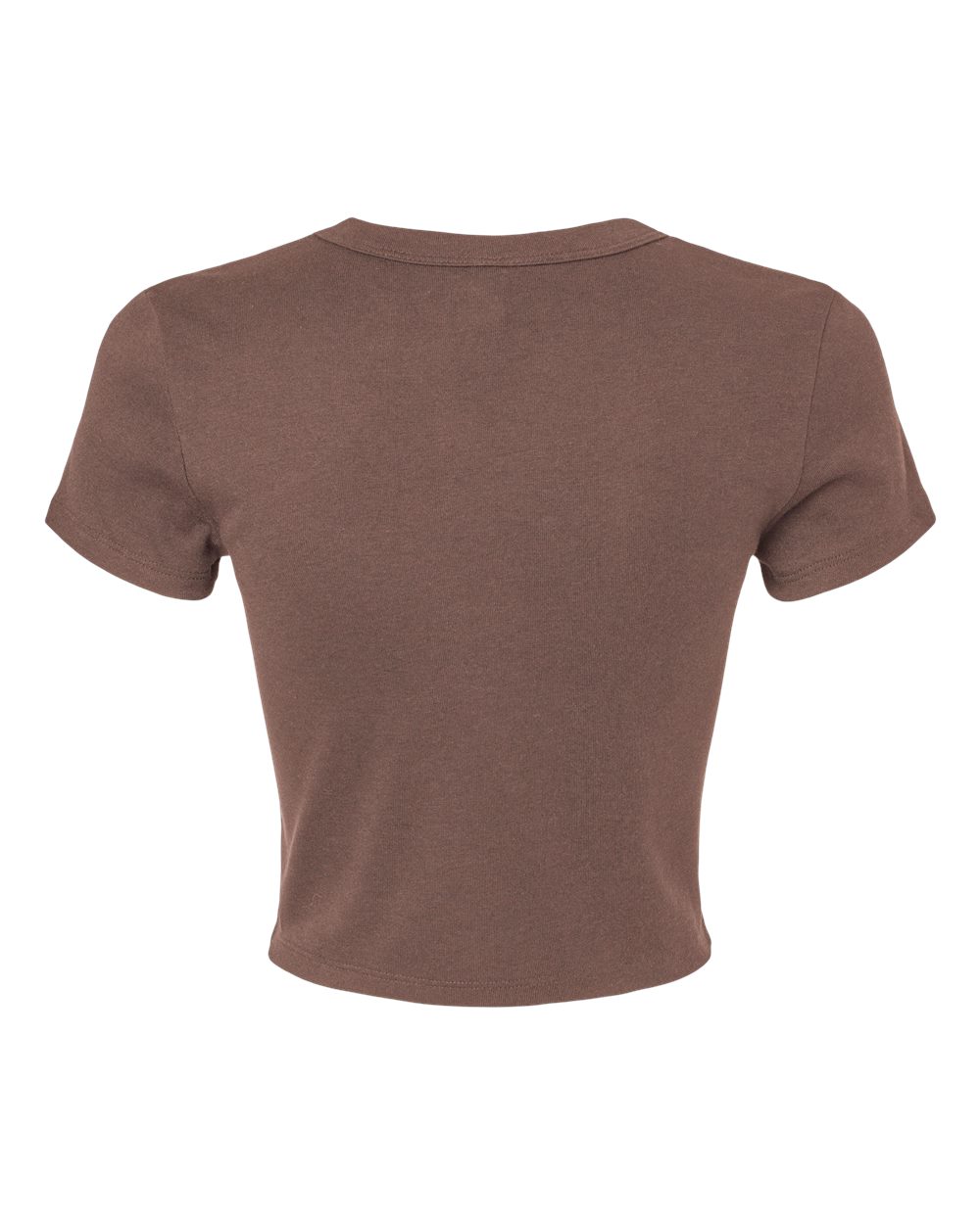 BELLA + CANVAS 1010 Women's Micro Rib Baby Tee in Solid Cocoa Blend, back