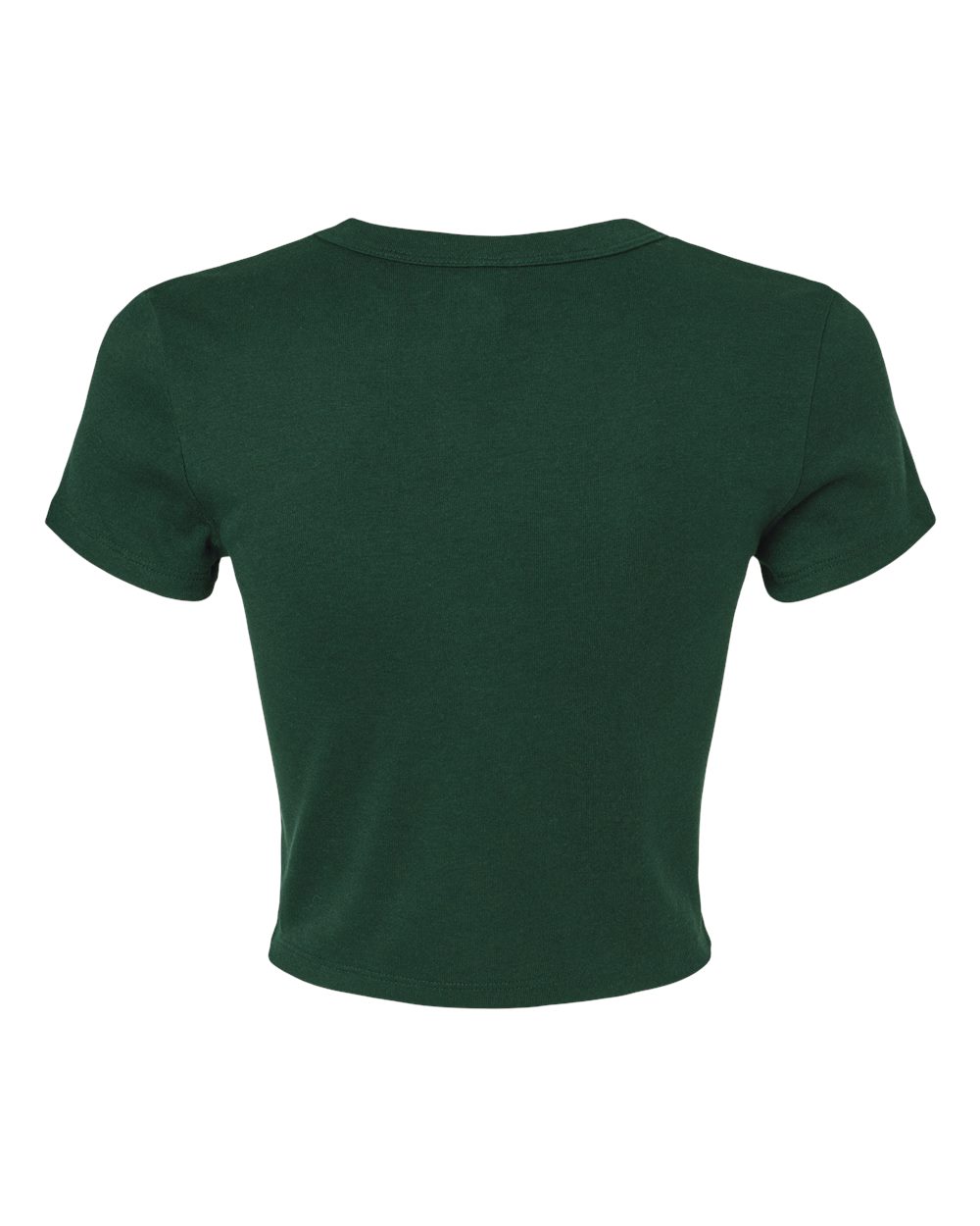 BELLA + CANVAS 1010 Women's Micro Rib Baby Tee in Solid Forest Blend, back