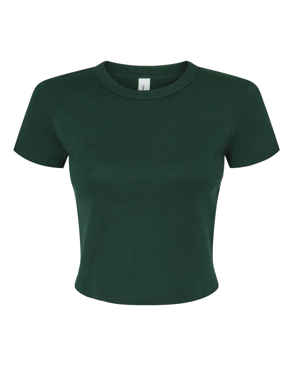 BELLA + CANVAS 1010 Women's Micro Rib Baby Tee in Solid Forest Blend