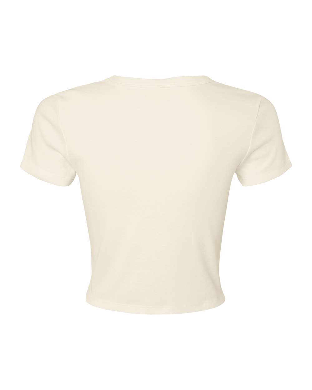 BELLA + CANVAS 1010 Women's Micro Rib Baby Tee in Solid Natural Blend, back
