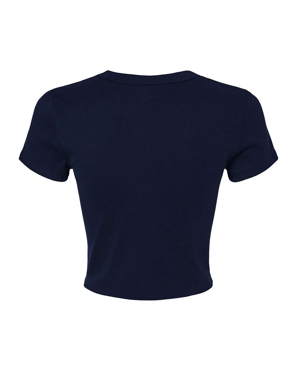 BELLA + CANVAS 1010 Women's Micro Rib Baby Tee in Solid Navy Blend, back