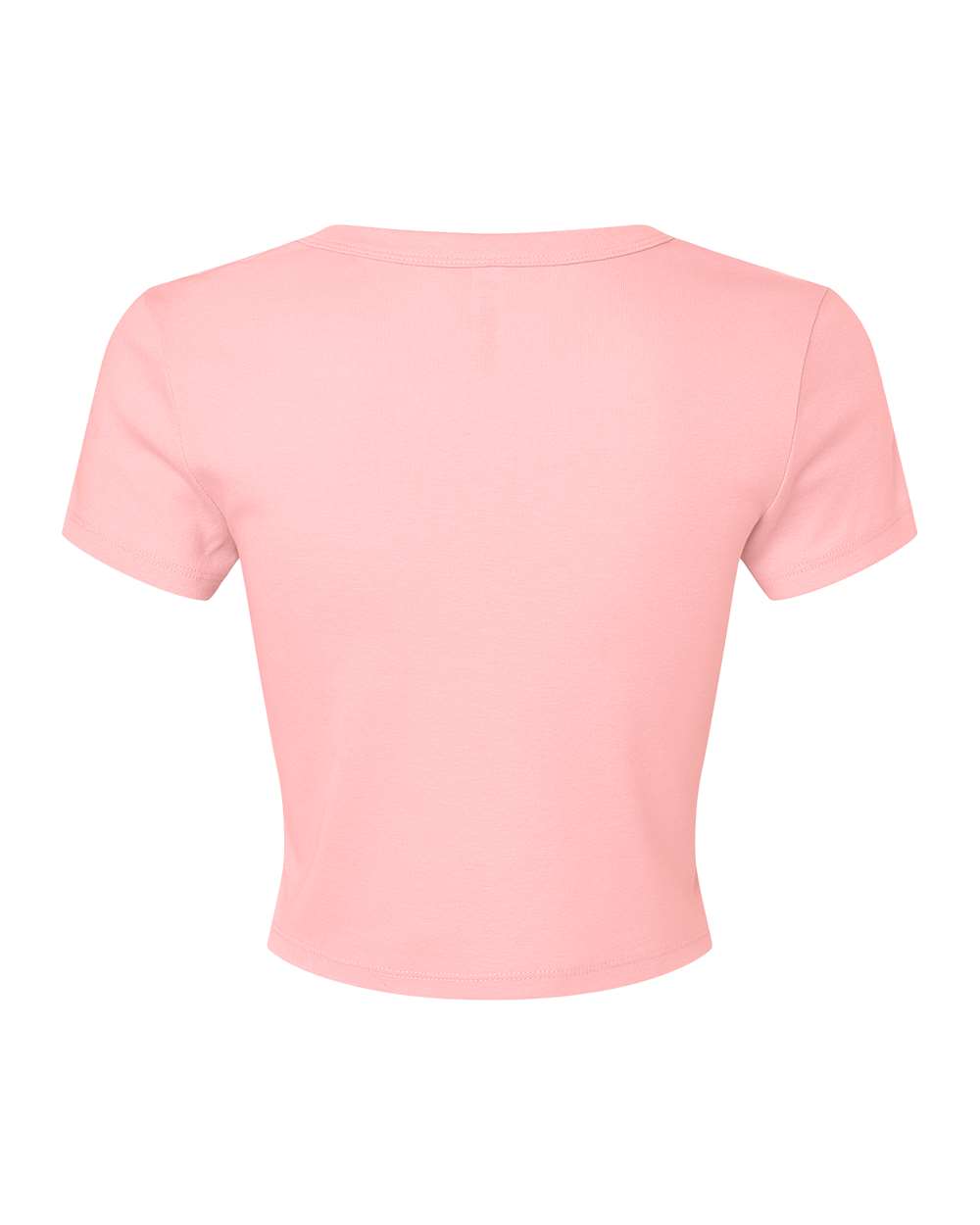 BELLA + CANVAS 1010 Women's Micro Rib Baby Tee in Solid Pink Blend, back