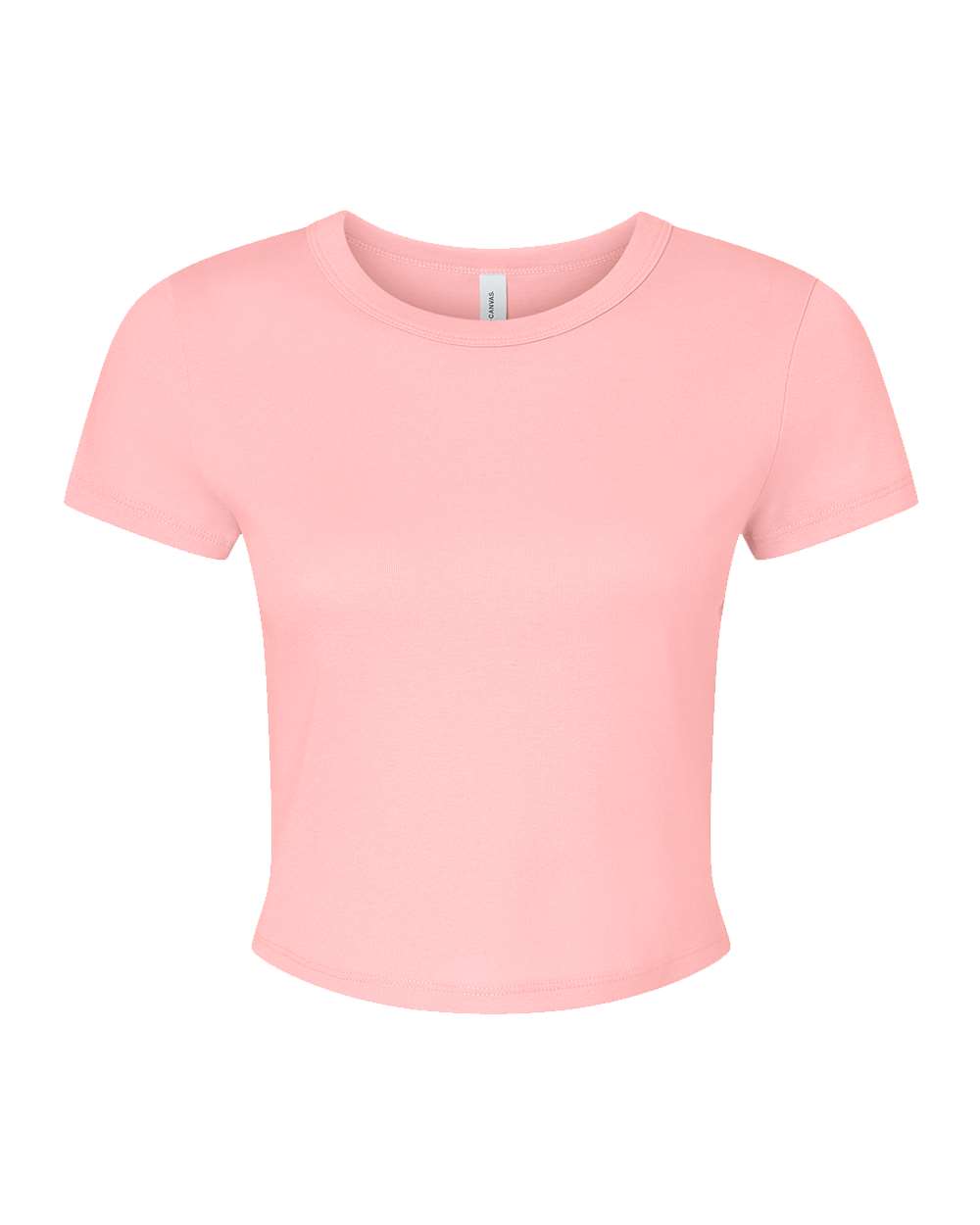 BELLA + CANVAS 1010 Women's Micro Rib Baby Tee in Solid Pink Blend