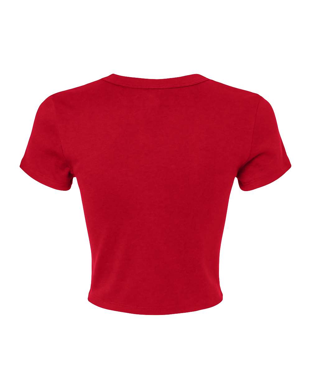 BELLA + CANVAS 1010 Women's Micro Rib Baby Tee in Solid Red Blend, back
